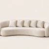Savina 3 Seater Organic Curved Boucle Sofa - luxury furniture Dubai UAE