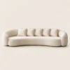 Savina 3 Seater Organic Curved Boucle Sofa | Majestic Home