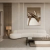 Serena 3 Seater Minimalist Curved Sectional Sofa