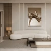 Serena 3 Seater Sofa Luxury Minimalist Curved Sectional Sofa Modern Elegant Design