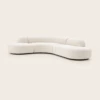 Serena 3 Seater Minimalist Curved Sectional Sofa
