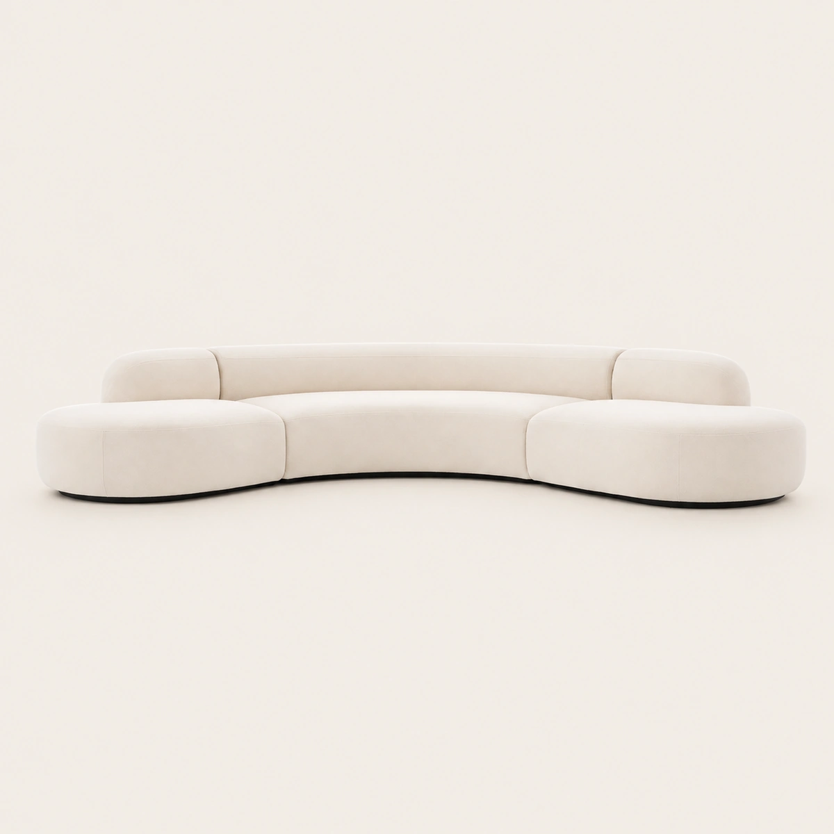 Serena 3 Seater Minimalist Curved Sectional Sofa