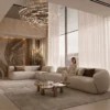 Tolina Round Glass Top Coffee Table - luxury furniture Dubai UAE