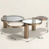 Tolina Round Glass Top Coffee Table - luxury furniture Dubai UAE