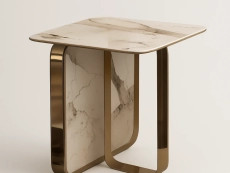 White Sintered Side Table