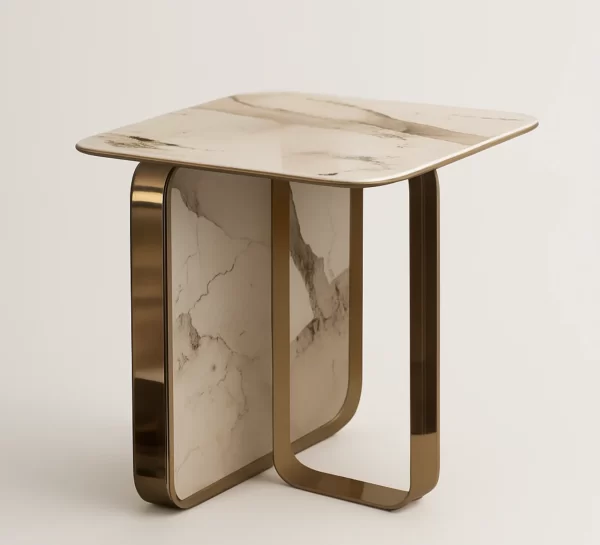 White Sintered Side Table