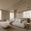 Velora 3 Seater Sofa Luxury Modern Cream Fabric Sofa Elegant Comfortable Design