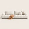 Velora 3 Seater Modern Cream Fabric Sofa - luxury furniture Dubai UAE