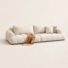 Velora 3 Seater Modern Cream Fabric Sofa | Majestic Home UAE