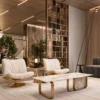 WISFOR WHITE GOLD COFFEE TABLE - luxury furniture Dubai UAE