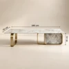 WISFOR WHITE GOLD COFFEE TABLE - luxury furniture Dubai UAE