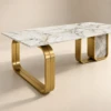 WISFOR WHITE GOLD COFFEE TABLE - luxury furniture Dubai UAE