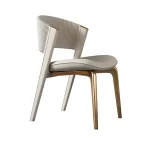 LUCIA GOLD METAL LEGS DINING CHAIR