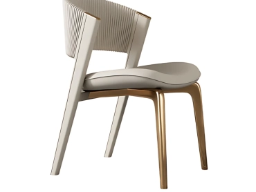 LUCIA GOLD METAL LEGS DINING CHAIR