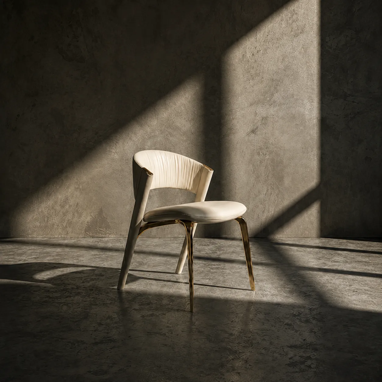 Elegant Lucia Dining Chair – Luxury Beige Leather Wooden Chair 2026