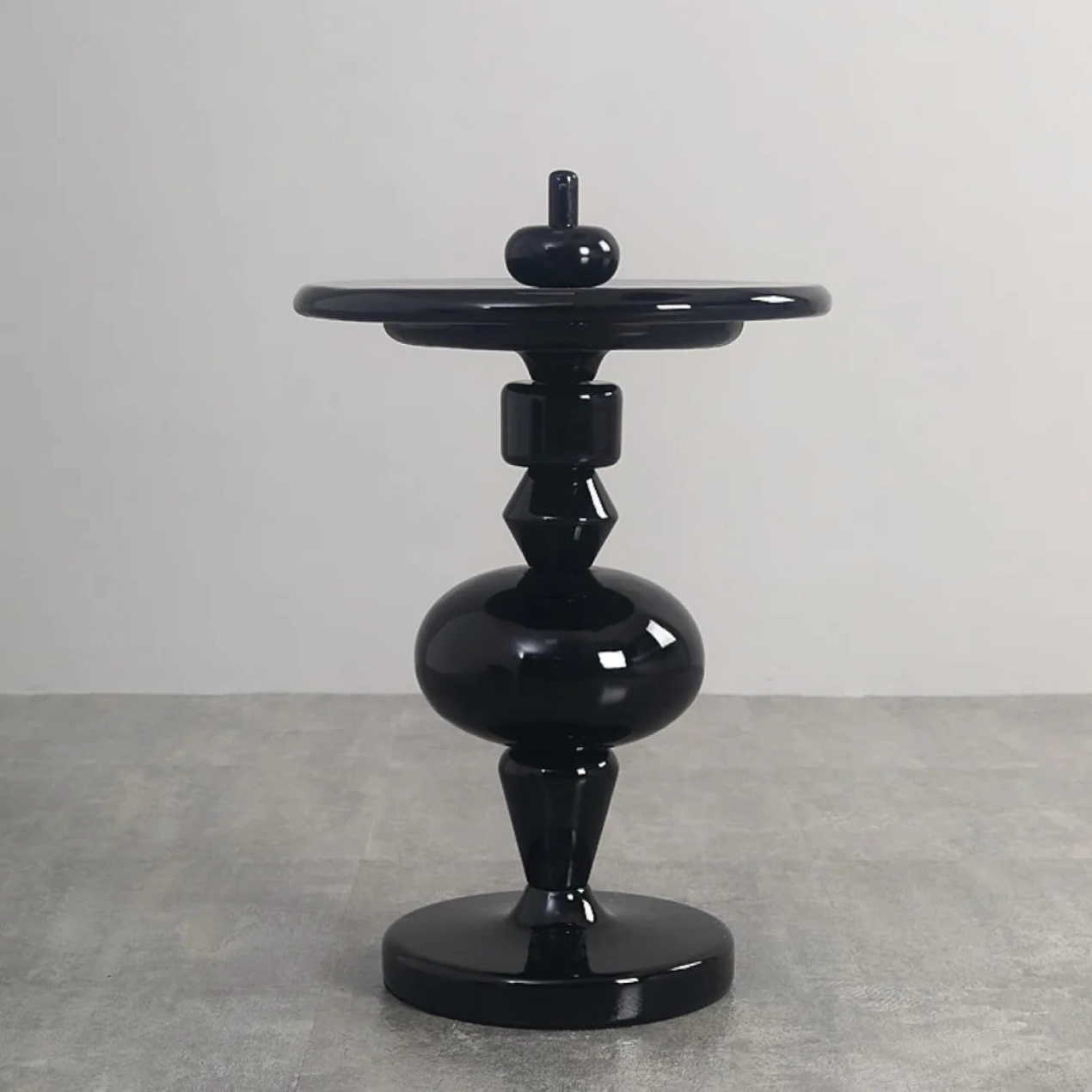 Black Wood Side Table
