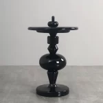 Black Wood Side Table