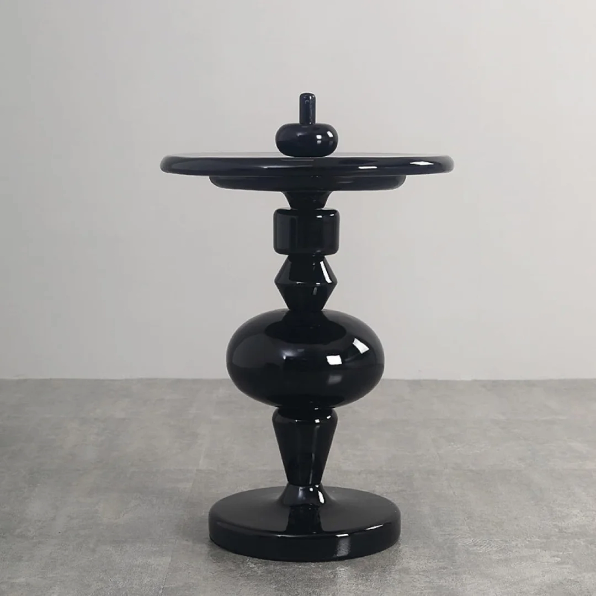 Black Wood Side Table