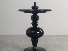 Black Wood Side Table