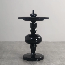 Black Wood Side Table
