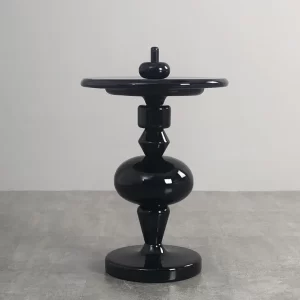 Black Wood Side Table