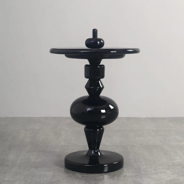 Black Wood Side Table