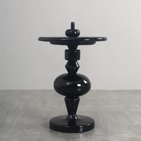 Black Wood Side Table