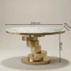 Alcon Gold & White Coffee Console Table - luxury furniture Dubai UAE