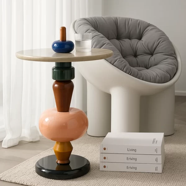 Mixed Color Side Table