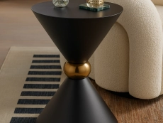 Black Wood Side Table