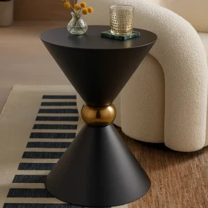 Black Wood Side Table