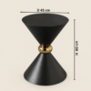 Elegant Galina Side Table – Modern Black Steel Accent Table 60cm 2026