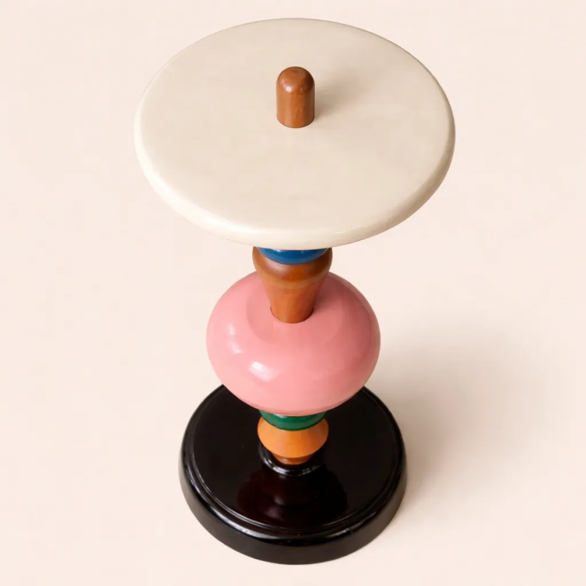 Olson Side Table – Walnut Wood Top Modern Accent Table UAE