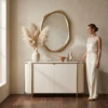 WHITE AND GOLD BUFFET CABINET IN UAE