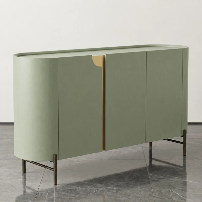 Malira Mocha Coffee Cabinet 2026 | Modern Wood & Steel Coffee Station Cabinet UAE