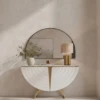 YONA WHITE & GOLD BUFFET CABINET - luxury furniture Dubai UAE