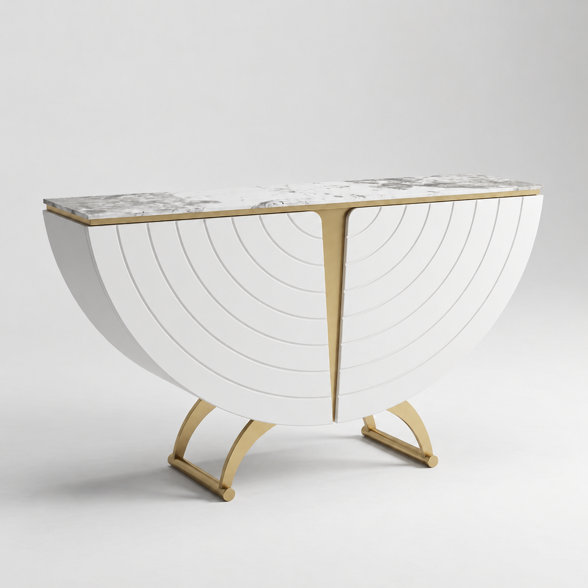 Yona White & Gold Buffet Cabinet