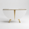 Yona White & Gold Coffee Cabinet 160cm | Luxury Coffee Station Cabinet UAE