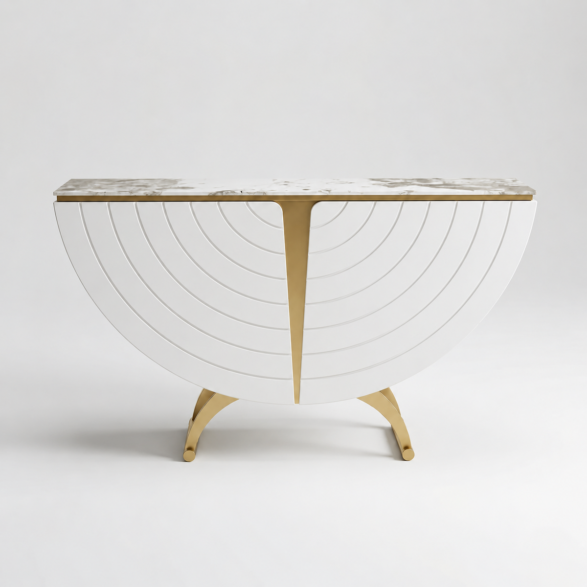 Yona White & Gold Coffee Cabinet 160cm | Luxury Coffee Station Cabinet UAE