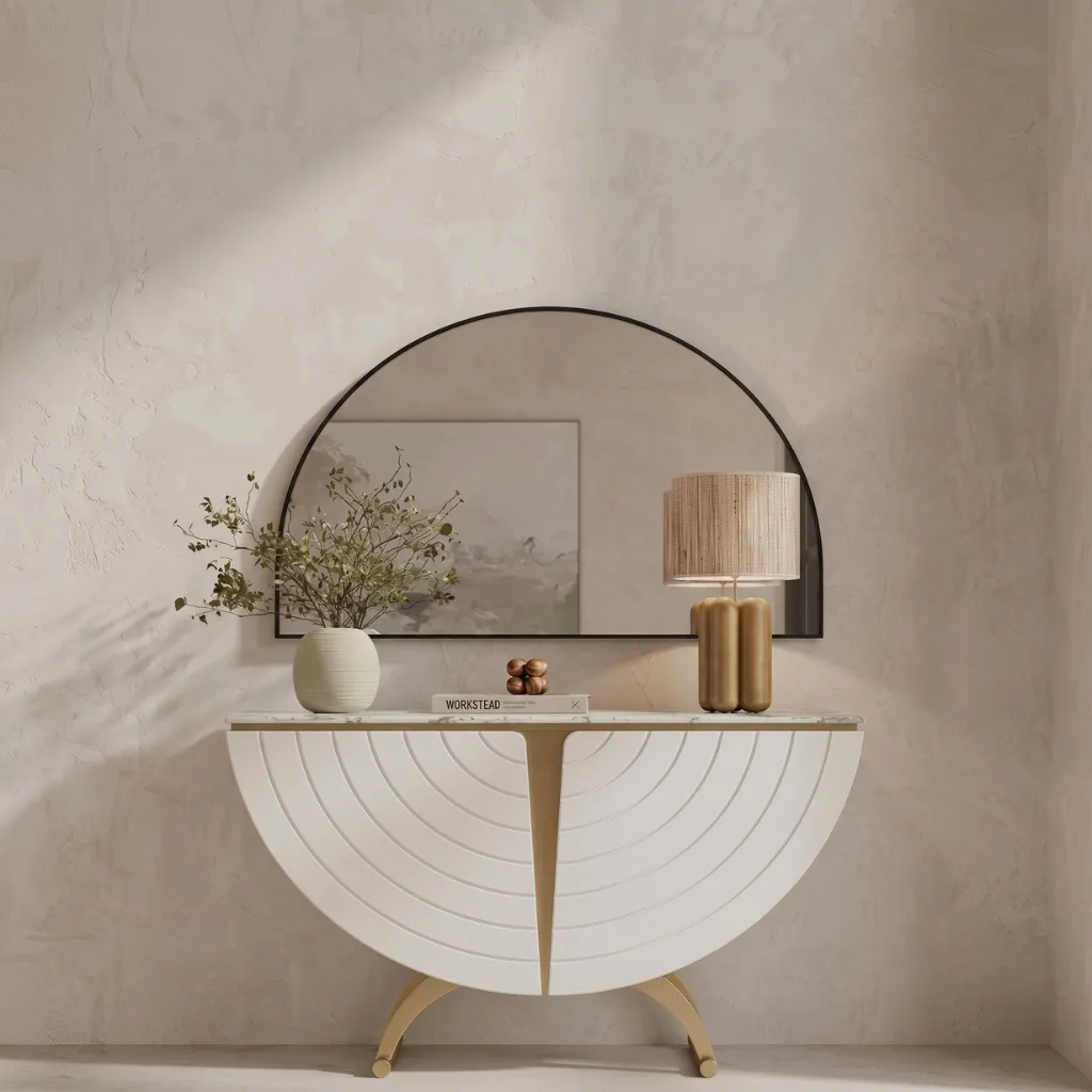 YONA WHITE & GOLD BUFFET CABINET