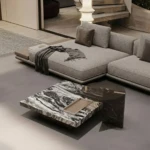 BALANCA BLACK & WHITE MARBLE COFFEE TABLE