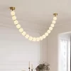Long Gold Ceiling Light