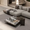 Luxury Balanca Coffee Table Set – Modern Black Glass Nesting Tables 2026