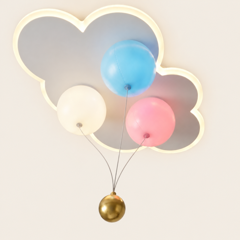 Modern Cloudy Ceiling Light – Elegant Warm 3000K Kids Room Light 2026