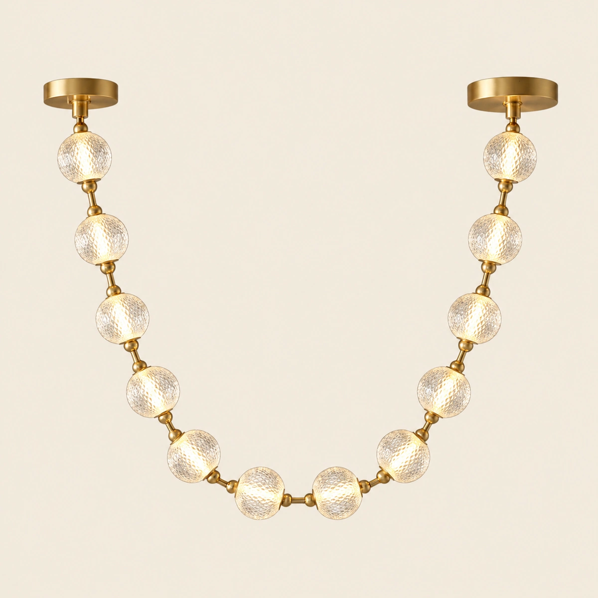 Halina Gold & White Acrylic Ceiling Light