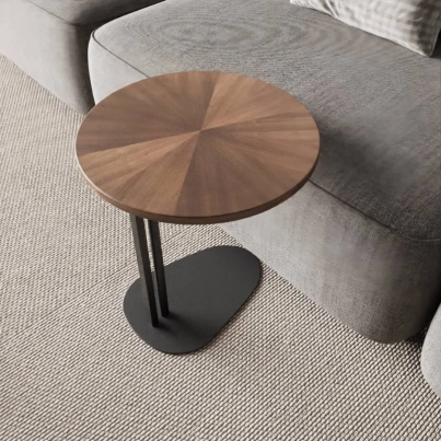 OLSON WOOD TOP SIDE TABLE