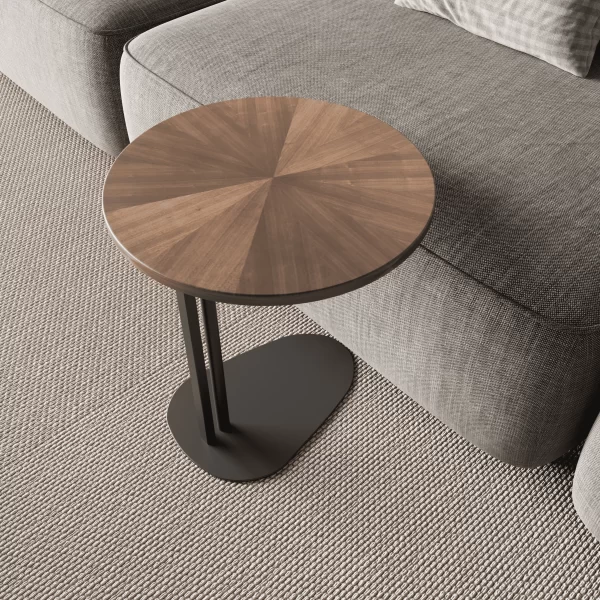 OLSON WOOD TOP SIDE TABLE