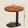 Olson Side Table – Walnut Wood Top Modern Accent Table UAE