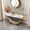 Gold Steel Console Table