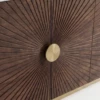 BALMOREL WALNUT & GOLD BUFFET CABINET — 3 DRAWER - luxury furniture Dubai UAE